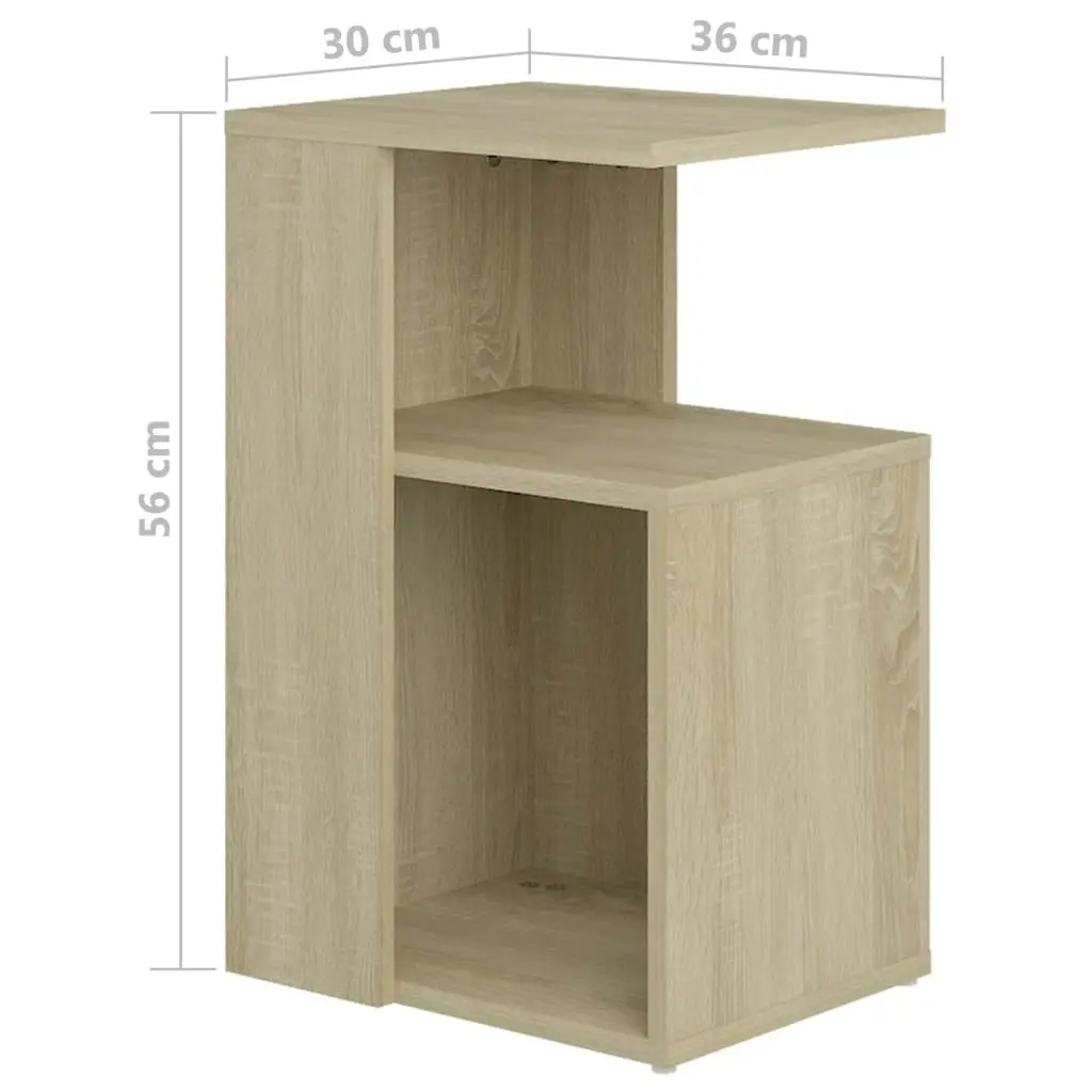 Side Table Sonoma Oak 36x30x56 cm Engineered Wood 802996