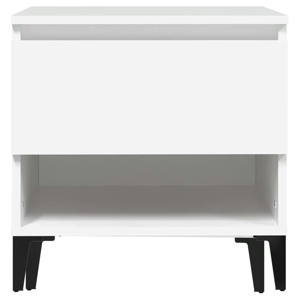 Side Table White 50x46x50 cm Engineered Wood 819548