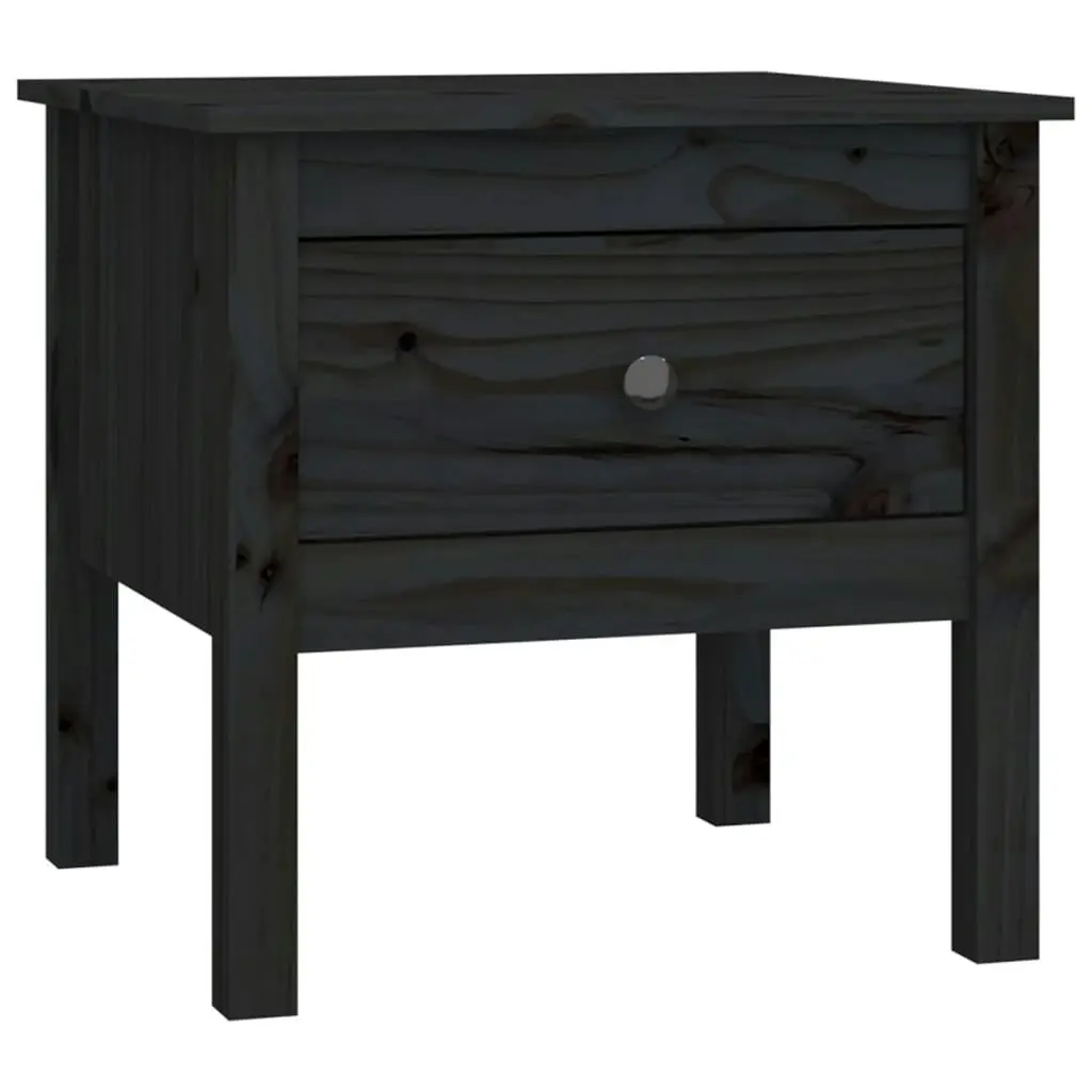 Side Tables 2 pcs Black 50x50x49 cm Solid Wood Pine 813803