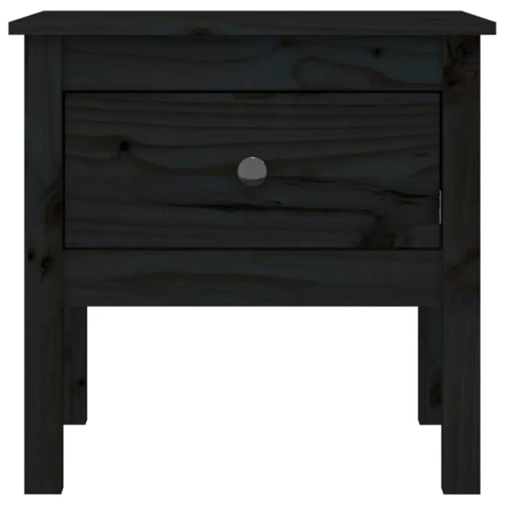 Side Tables 2 pcs Black 50x50x49 cm Solid Wood Pine 813803