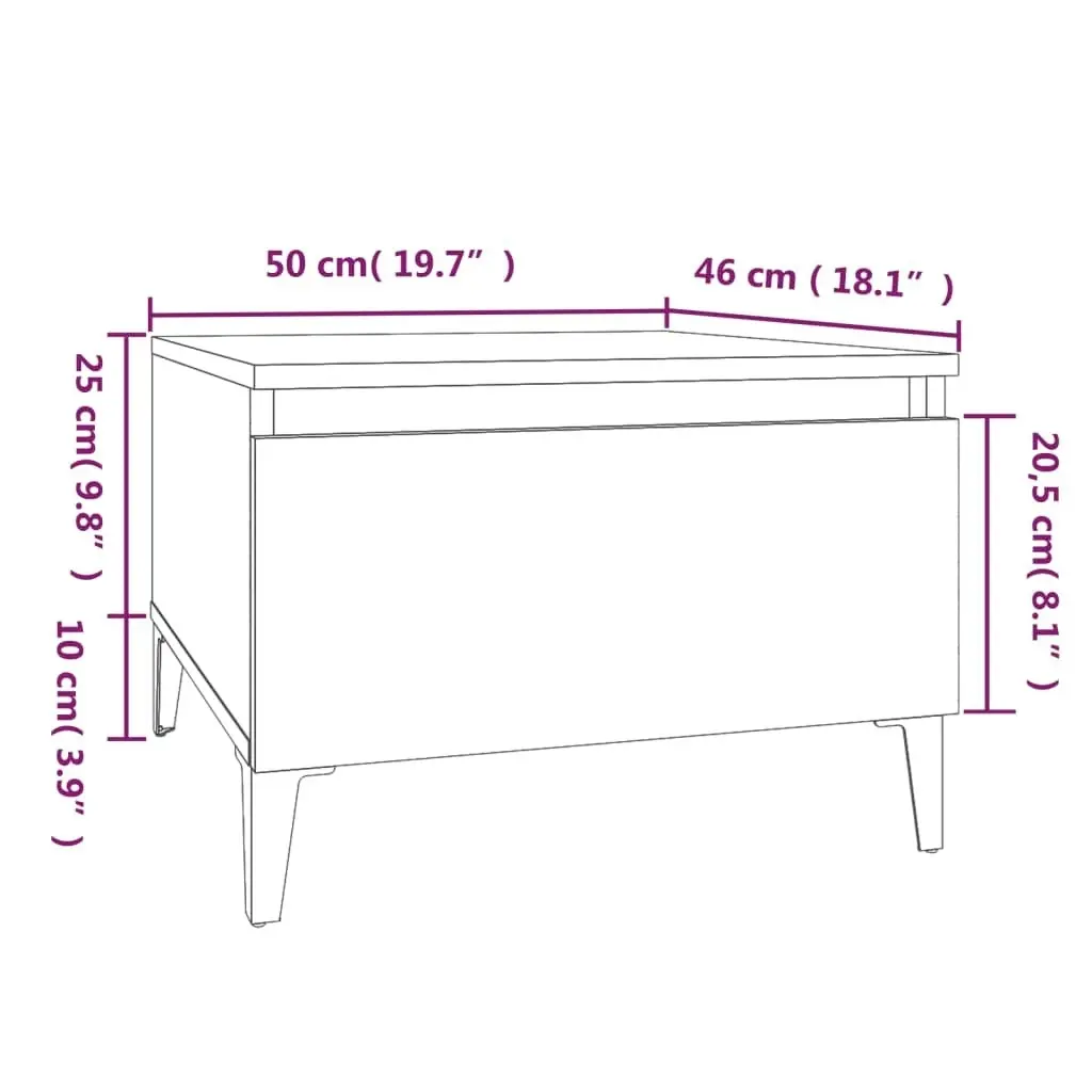 Side Tables 2 pcs Brown Oak 50x46x35 cm Engineered Wood 819531