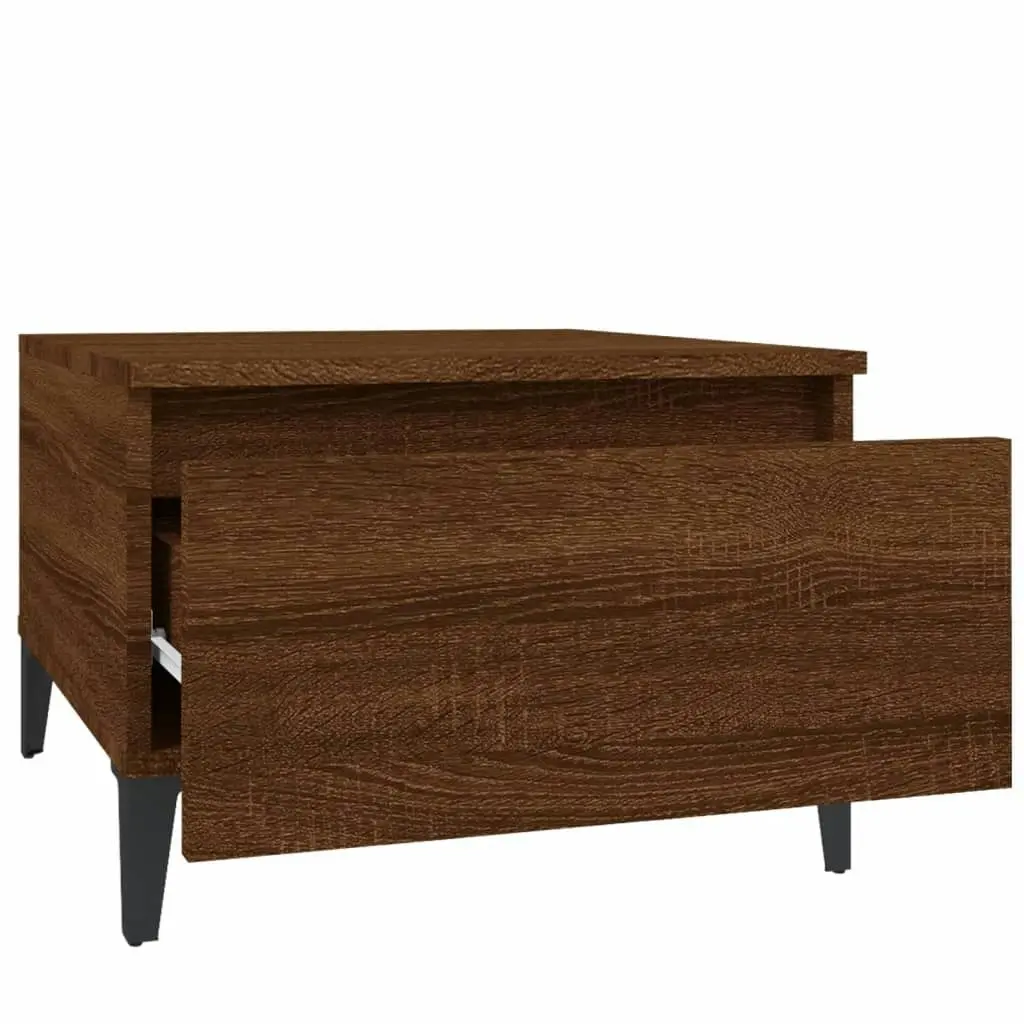 Side Tables 2 pcs Brown Oak 50x46x35 cm Engineered Wood 819531