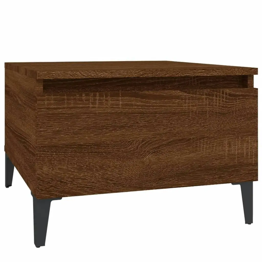 Side Tables 2 pcs Brown Oak 50x46x35 cm Engineered Wood 819531