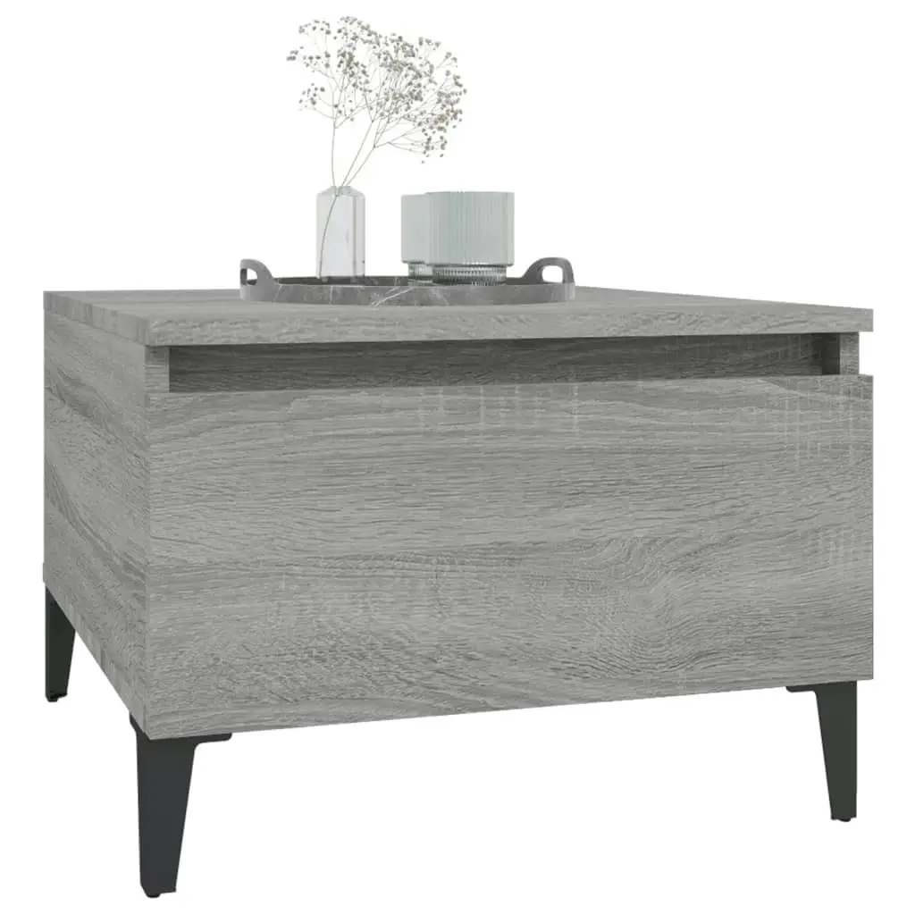 Side Tables 2 pcs Grey Sonoma 50x46x35 cm Engineered Wood 819529