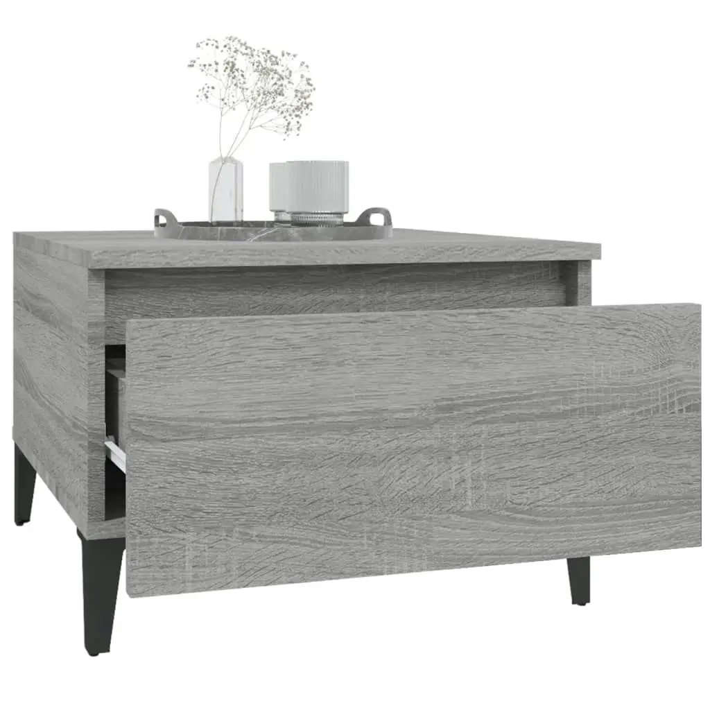 Side Tables 2 pcs Grey Sonoma 50x46x35 cm Engineered Wood 819529