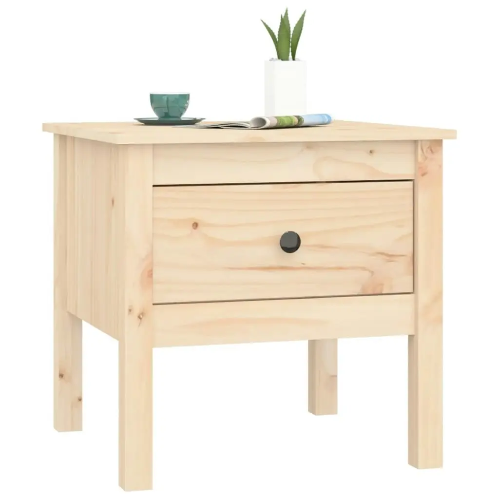 Side Table 50x50x49 cm Solid Wood Pine 813794