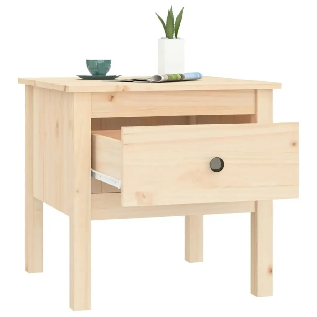 Side Table 50x50x49 cm Solid Wood Pine 813794