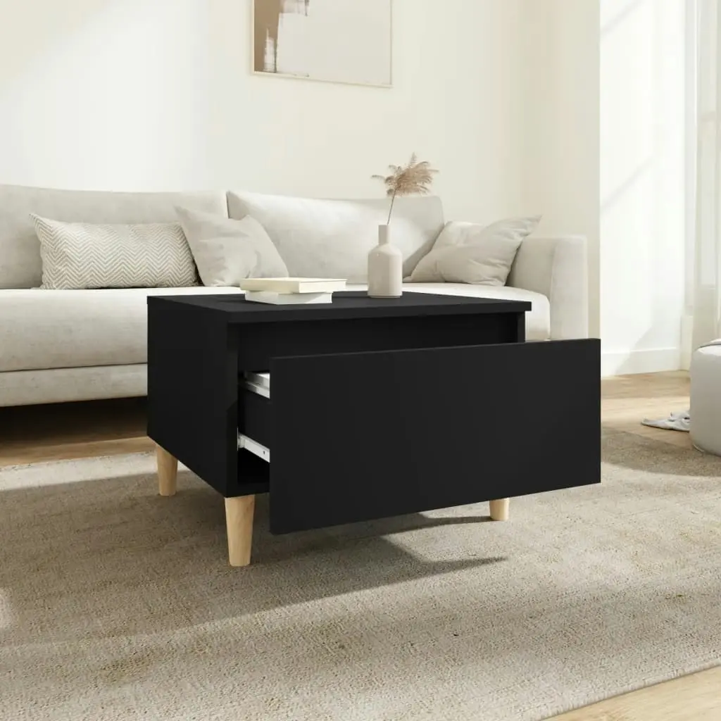 Side Table Black 50x46x35 cm Engineered Wood 819502