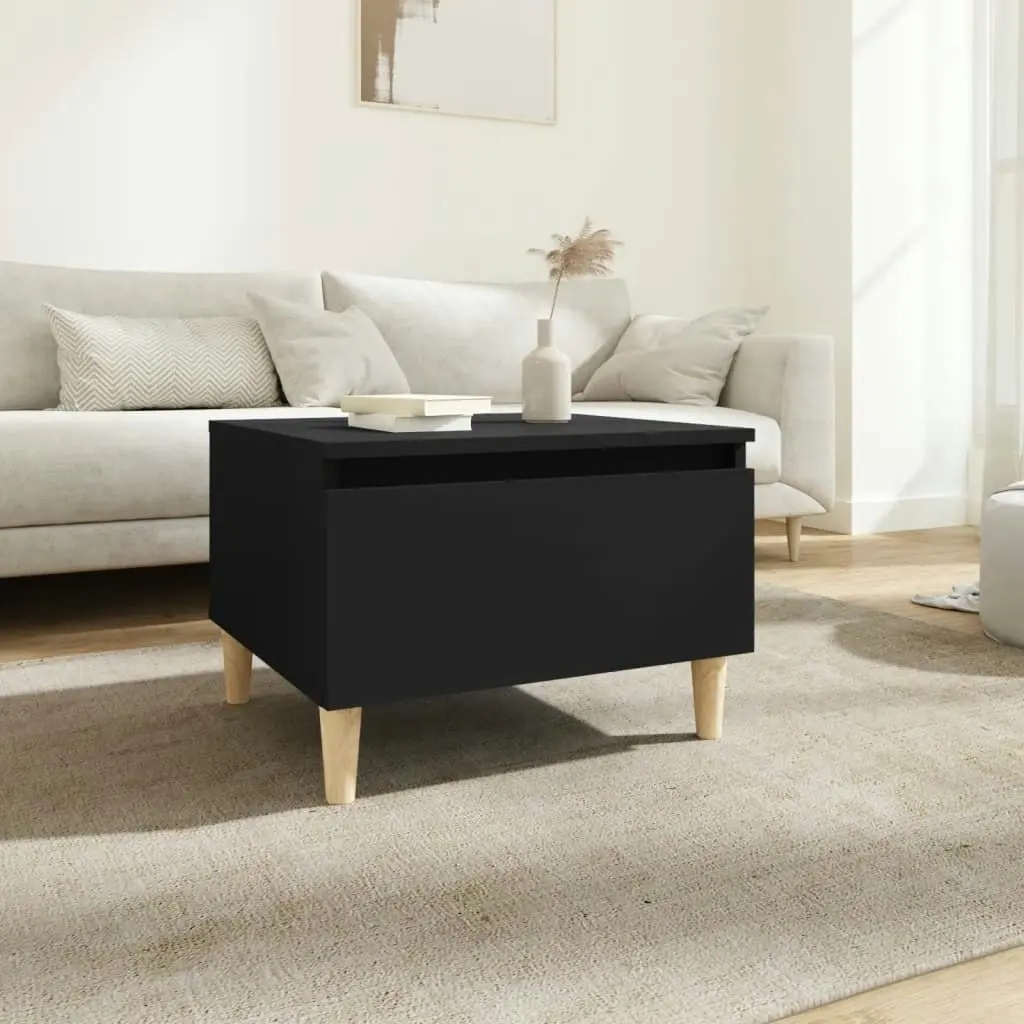 Side Table Black 50x46x35 cm Engineered Wood 819502