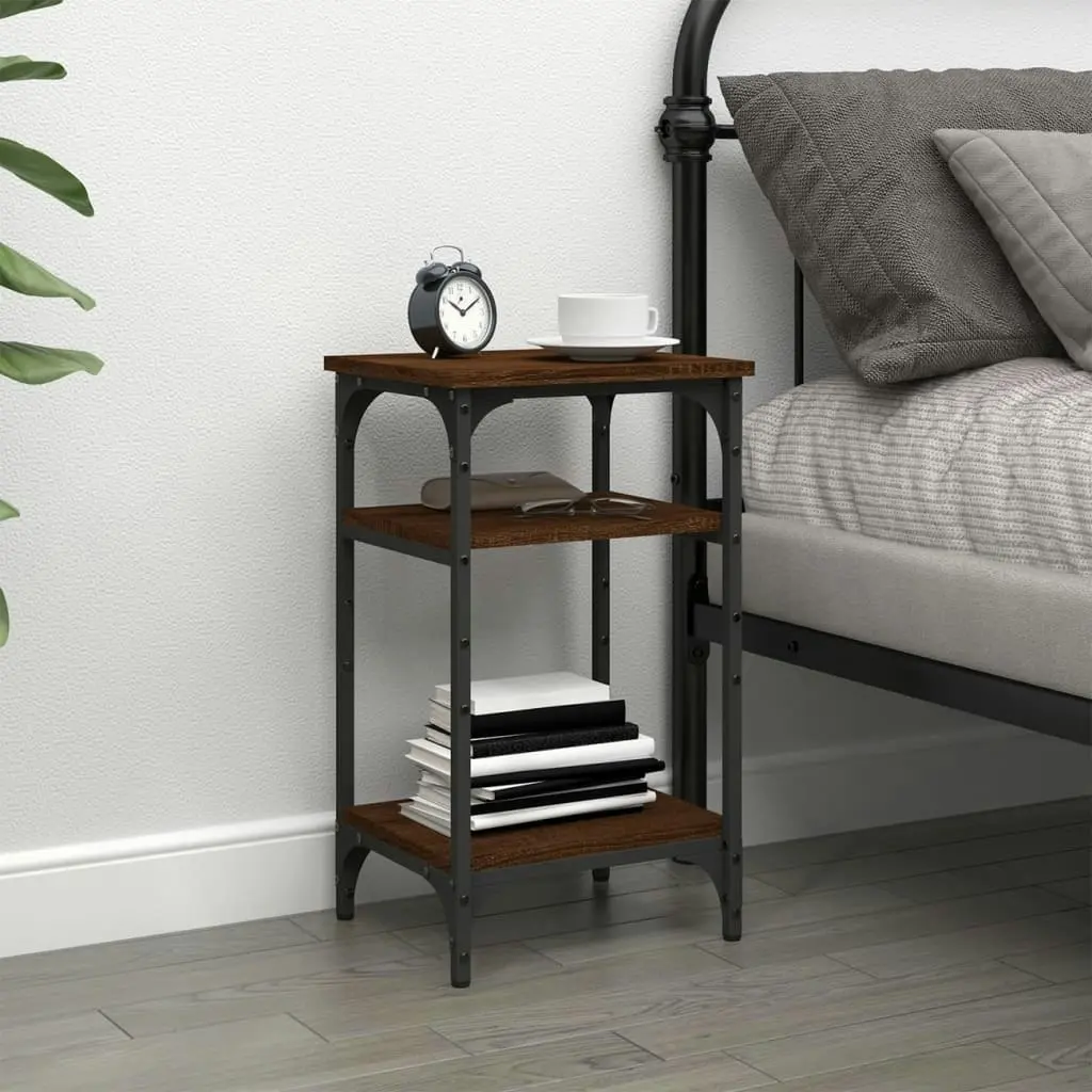 Side Table Brown Oak 35x30x60 cm Engineered Wood 825806