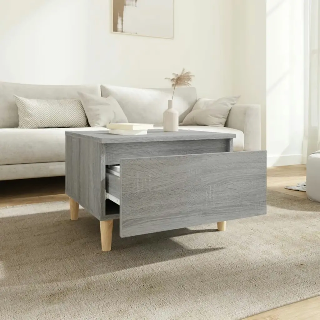 Side Table Grey Sonoma 50x46x35 cm Engineered Wood 819512