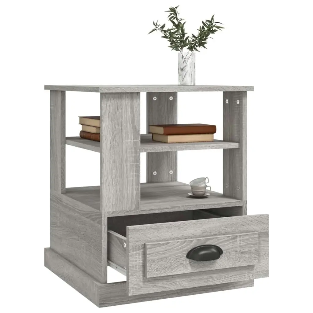 Side Table Grey Sonoma 50x50x60 cm Engineered Wood 816414