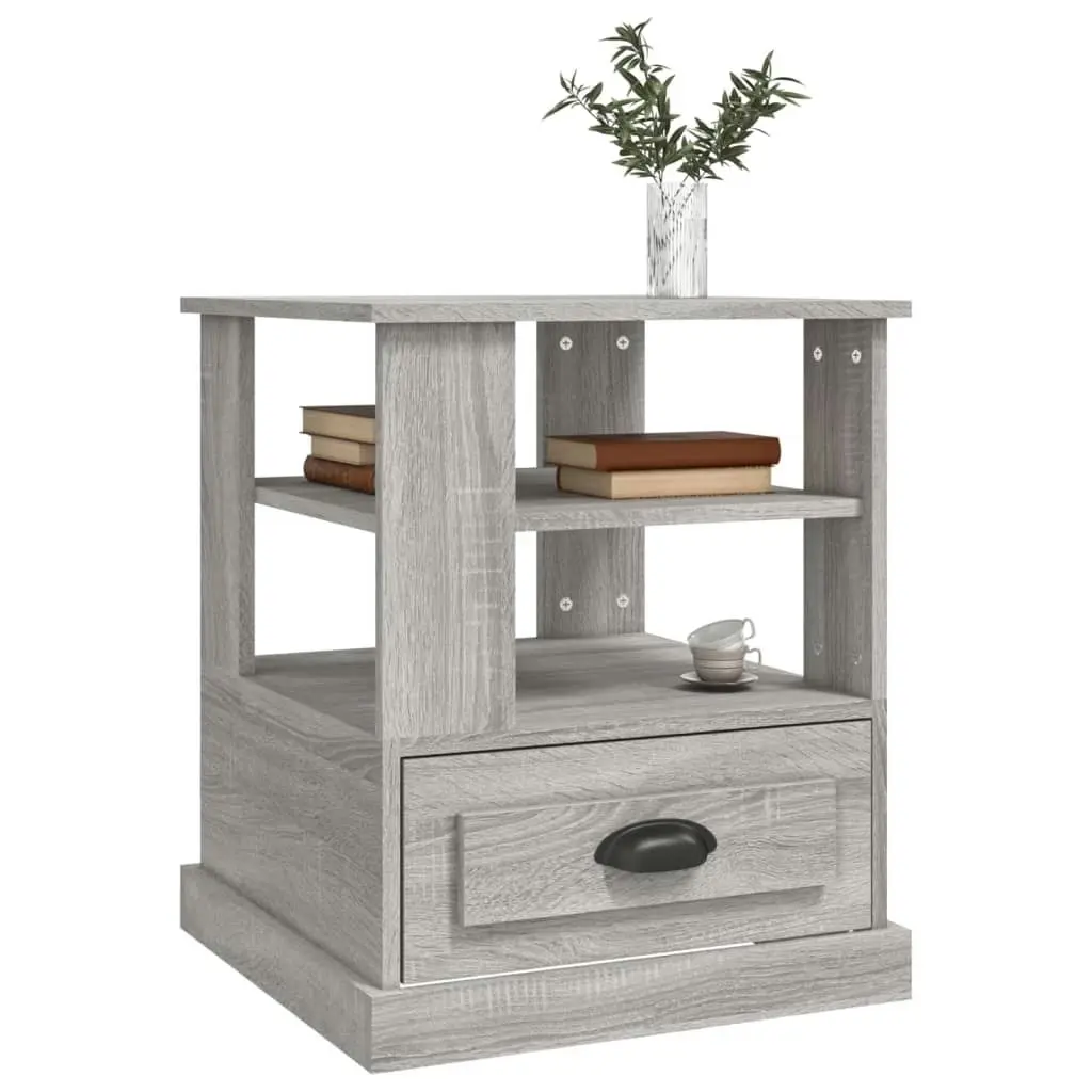 Side Table Grey Sonoma 50x50x60 cm Engineered Wood 816414