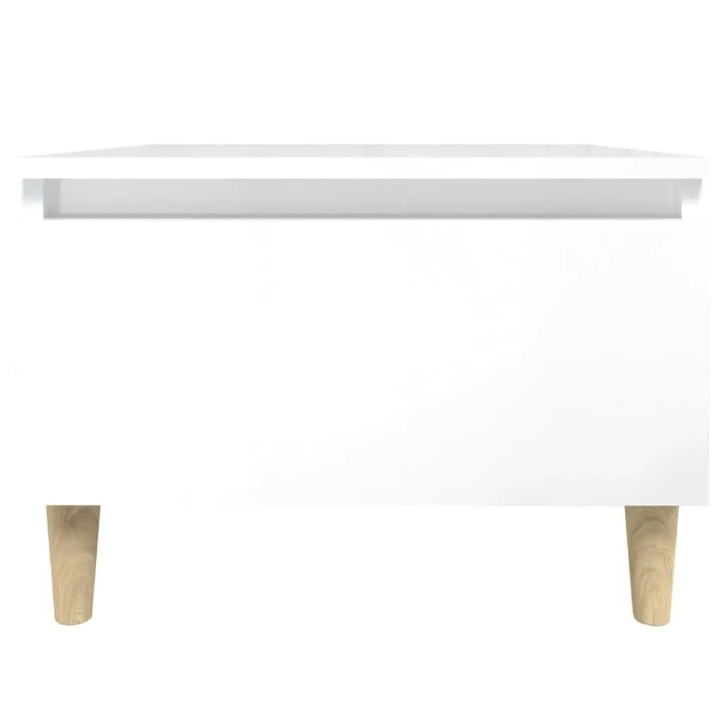 Side Table High Gloss White 50x46x35 cm Engineered Wood 819504