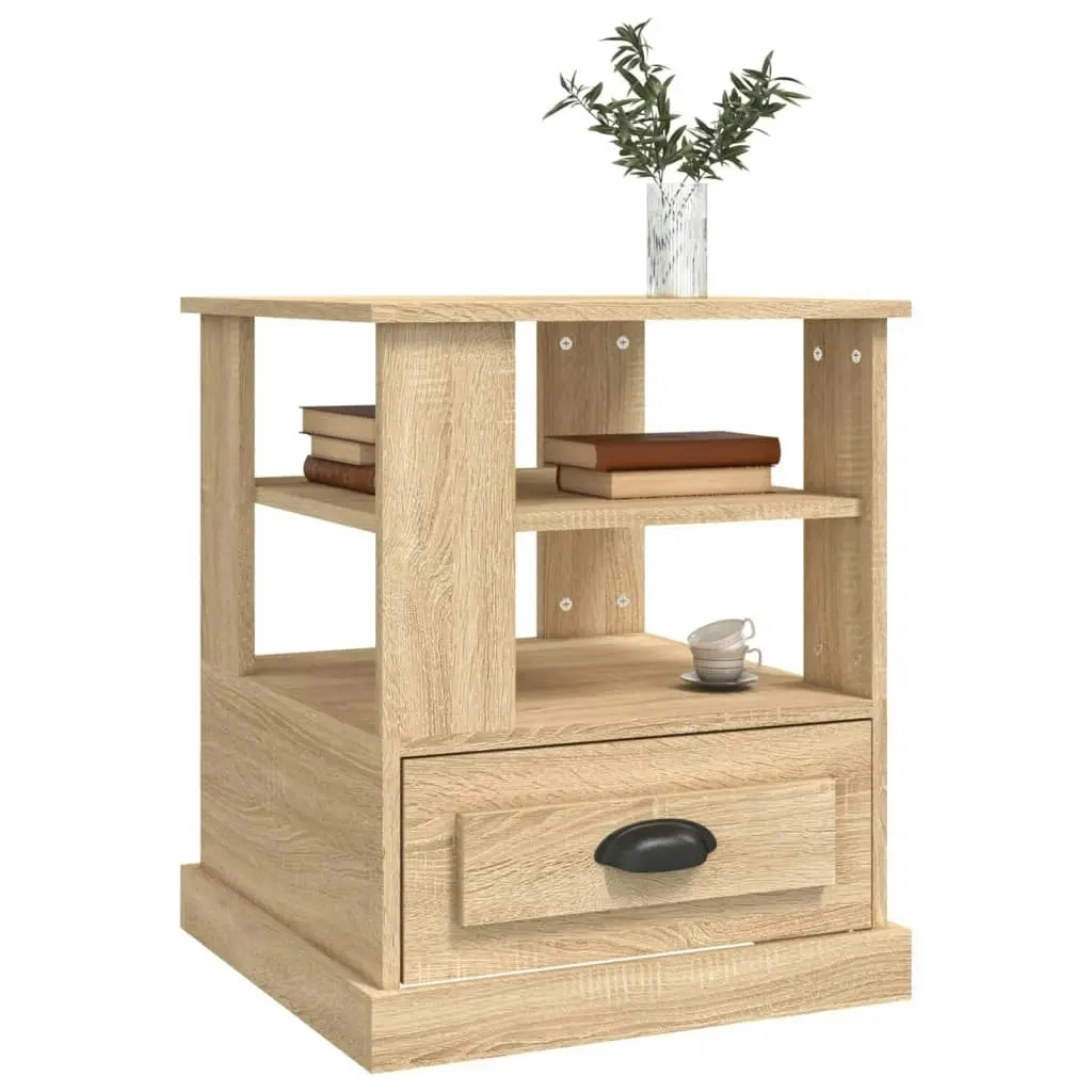 Side Table Sonoma Oak 50x50x60 cm Engineered Wood 816411