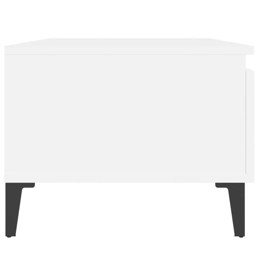 Side Table White 50x46x35 cm Engineered Wood 819516