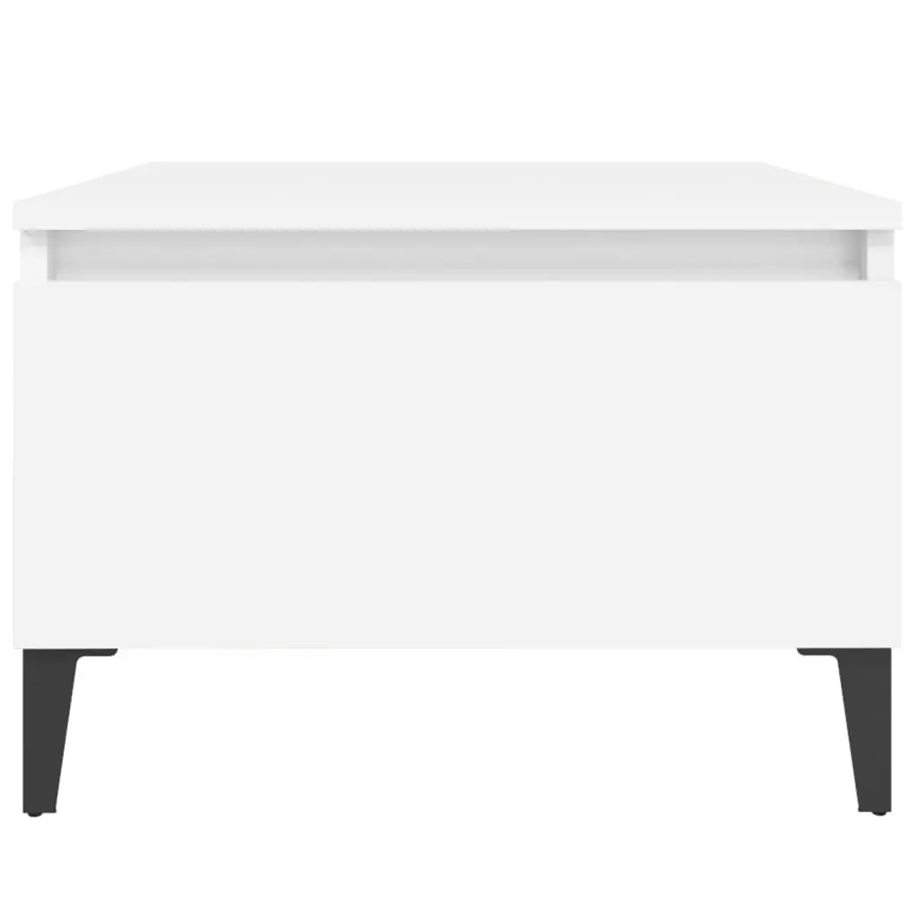 Side Table White 50x46x35 cm Engineered Wood 819516