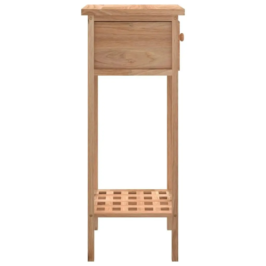 Side Table with Drawer 25x25x60cm Solid Wood Walnut 350343