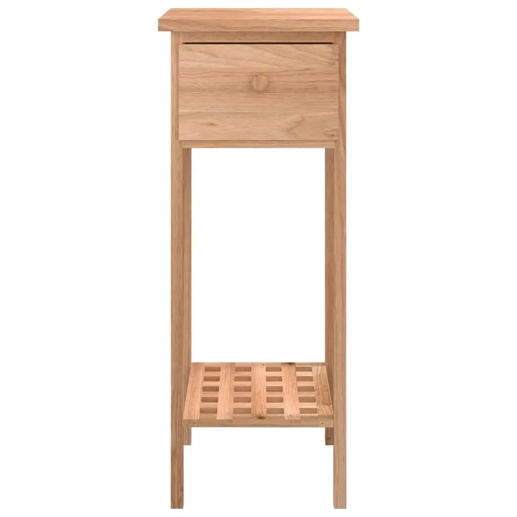 Side Table with Drawer 25x25x60cm Solid Wood Walnut 350343