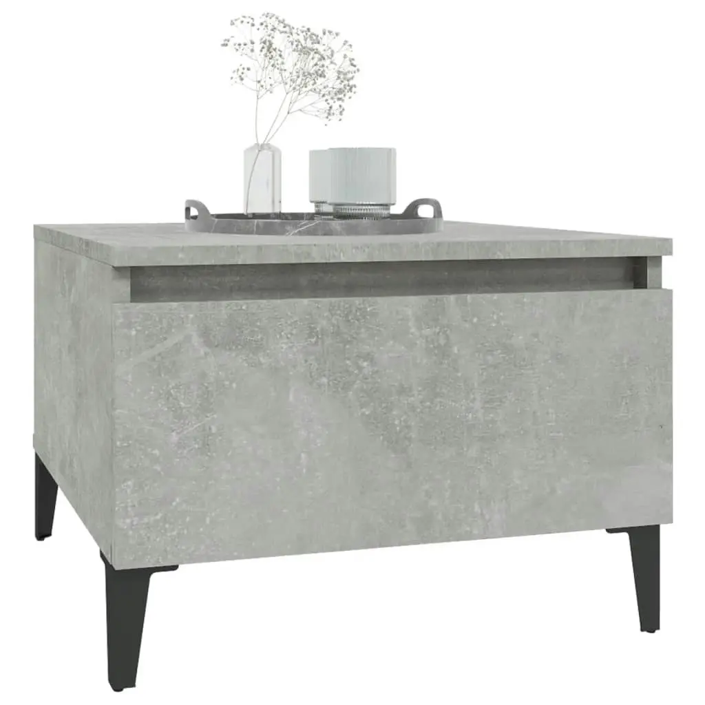 Side Tables 2 pcs Concrete Grey 50x46x35 cm Engineered Wood 819525