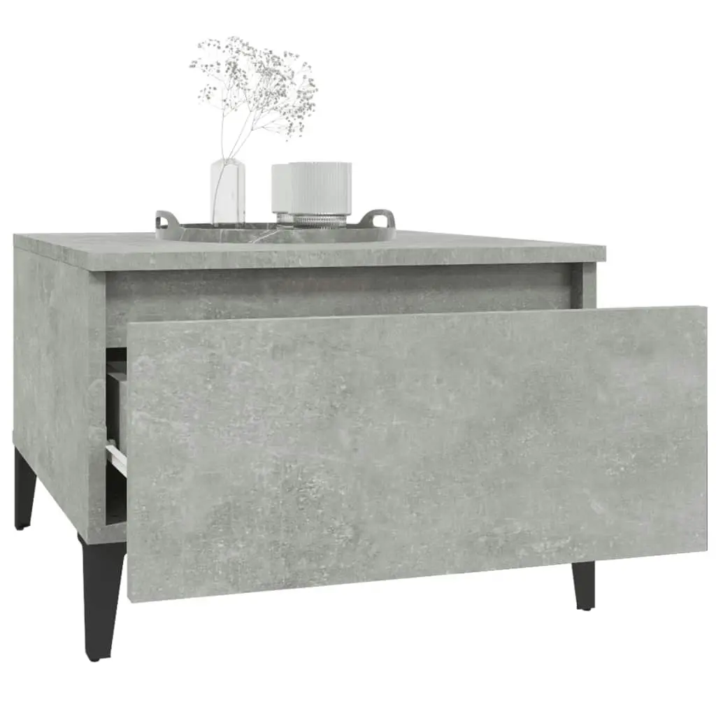 Side Tables 2 pcs Concrete Grey 50x46x35 cm Engineered Wood 819525