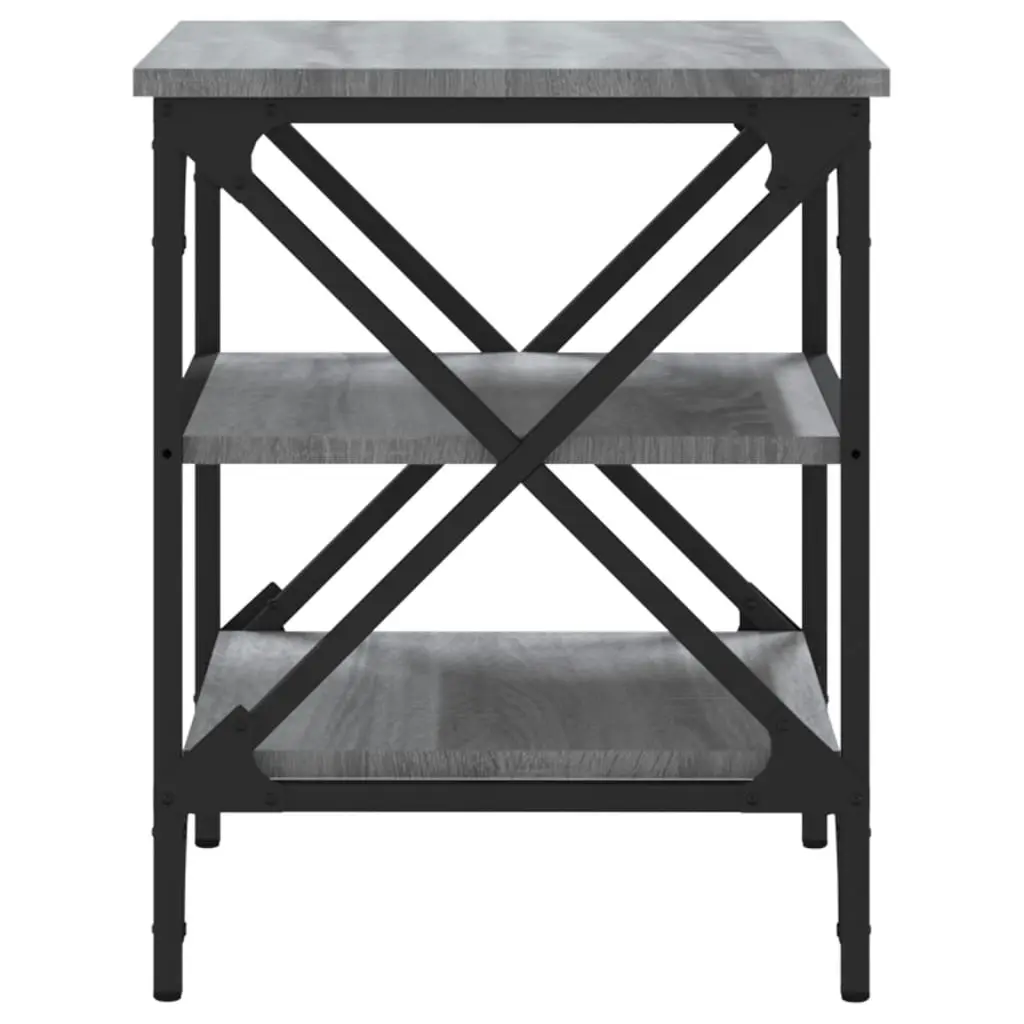 Side Tables 2 pcs Grey Sonoma 40x42x50 cm Engineered Wood 825779