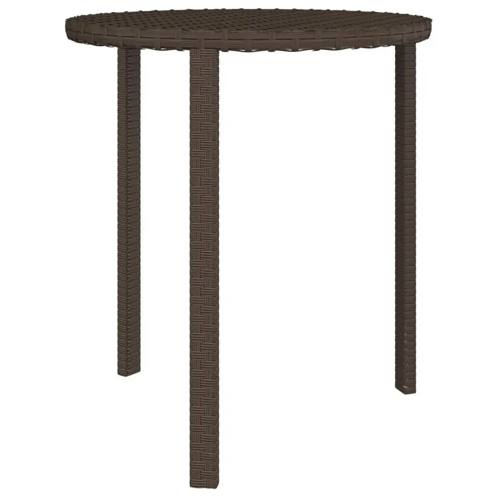 Side Tables 3 pcs Brown Poly Rattan 319387