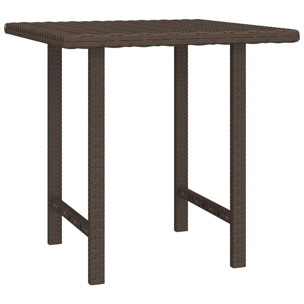 Side Tables 3 pcs Brown Poly Rattan 319387