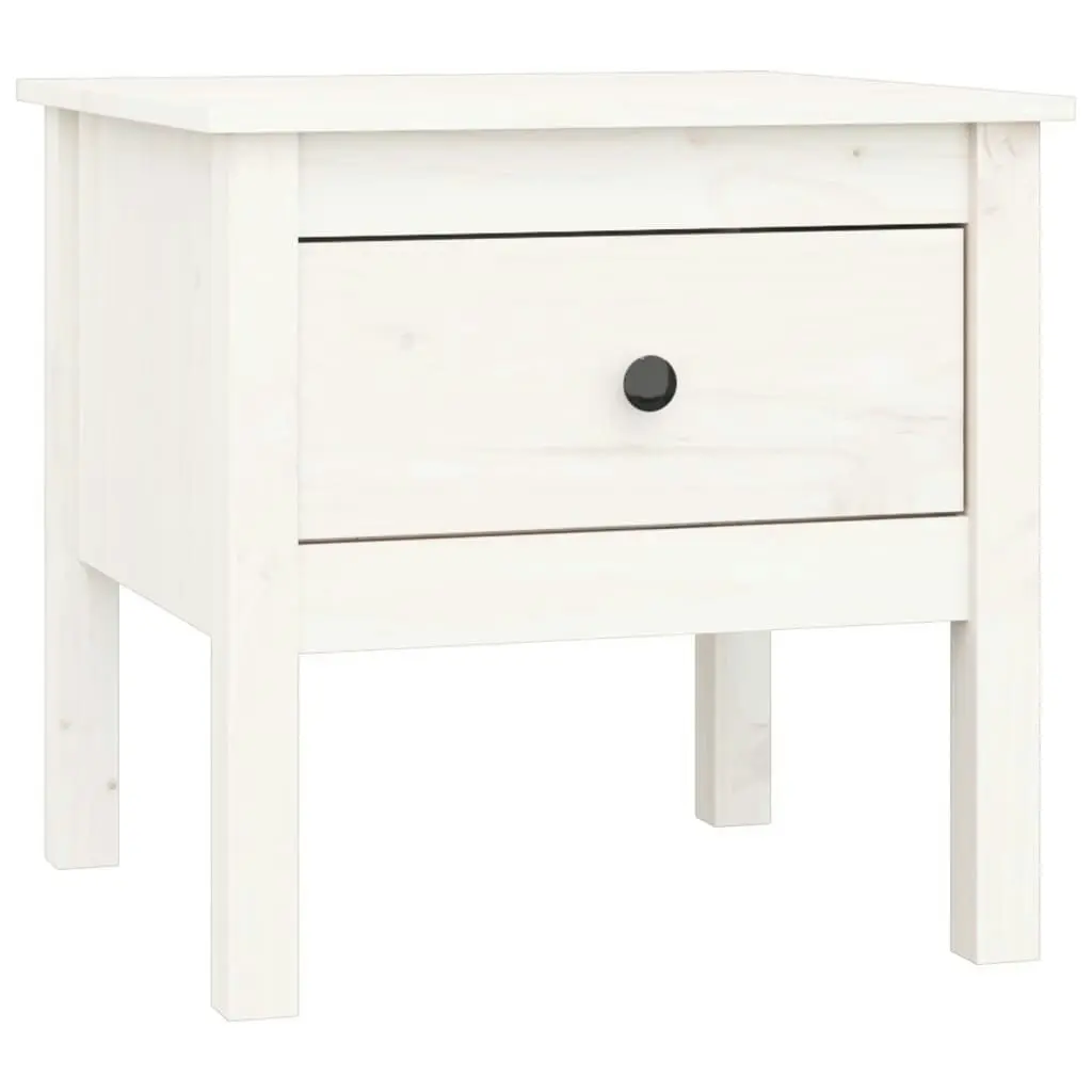 Side Tables 2 pcs White 50x50x49 cm Solid Wood Pine 813797