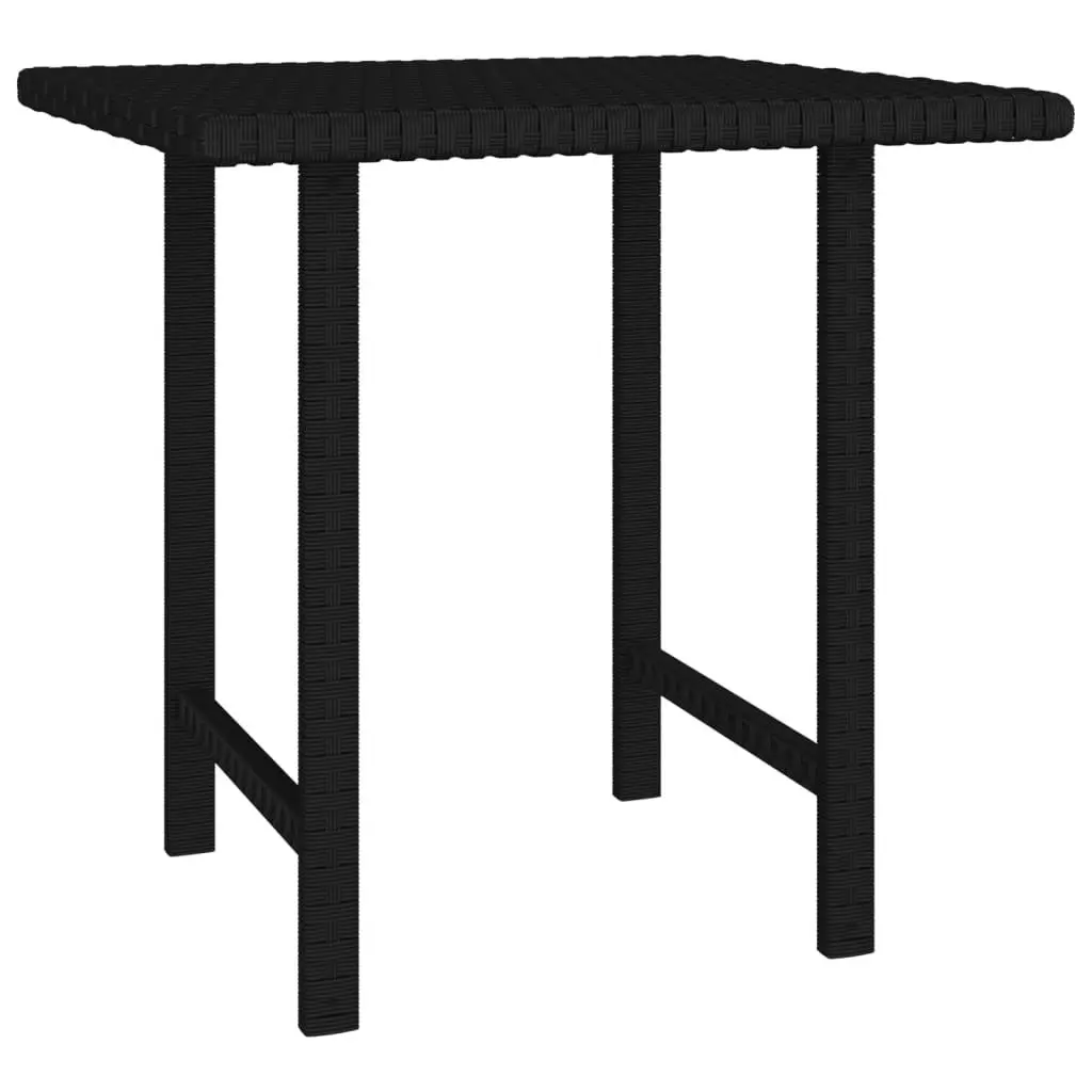 Side Tables 3 pcs Black Poly Rattan 319386