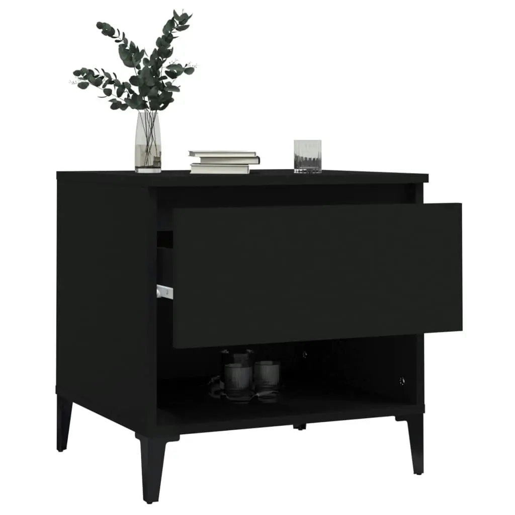 Side Table Black 50x46x50 cm Engineered Wood 819550