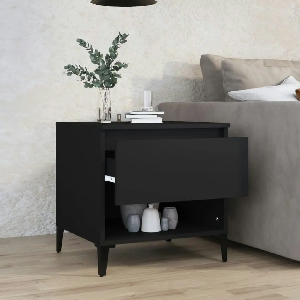 Side Table Black 50x46x50 cm Engineered Wood 819550