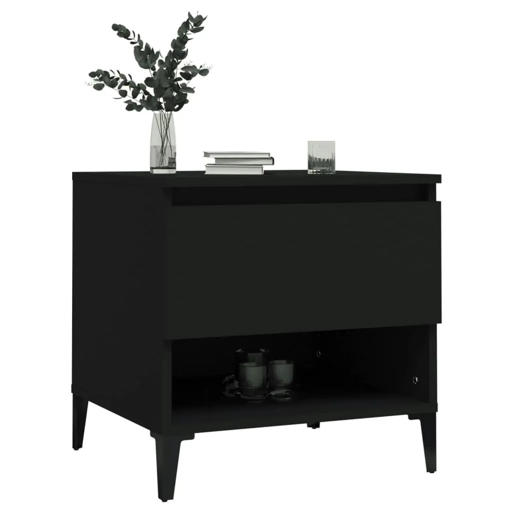 Side Table Black 50x46x50 cm Engineered Wood 819550