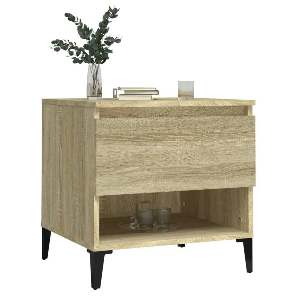 Side Table Sonoma Oak 50x46x50 cm Engineered Wood 819554