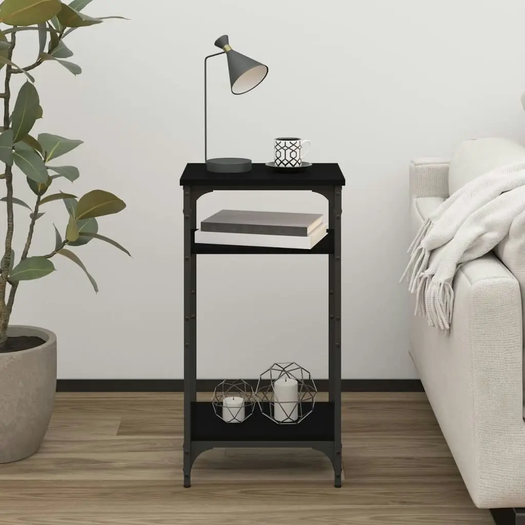 Side Table Black 40x30x75 cm Engineered Wood 825797