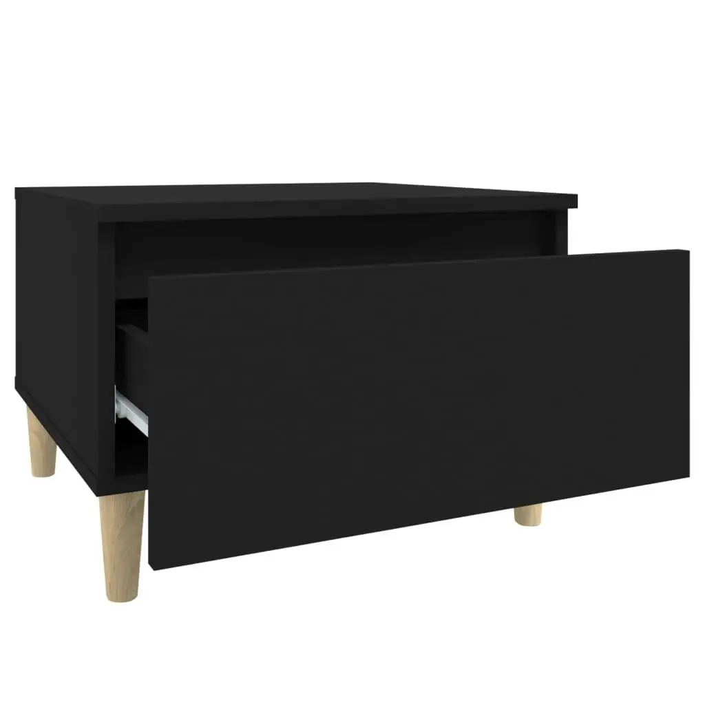 Side Tables 2 pcs Black 50x46x35 cm Engineered Wood 819503