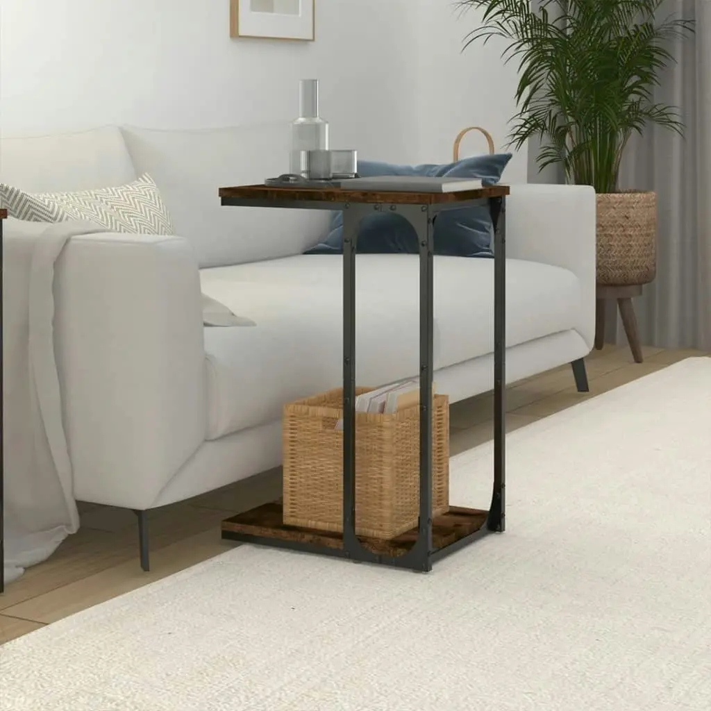 Side Table Smoked Oak 40x30x60 cm Engineered Wood 825819