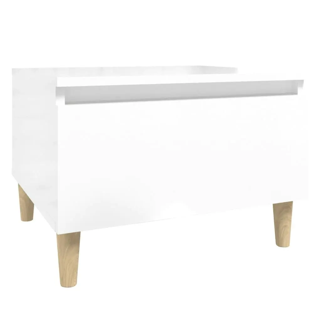 Side Tables 2 pcs High Gloss White 50x46x35 cm Engineered Wood 819505