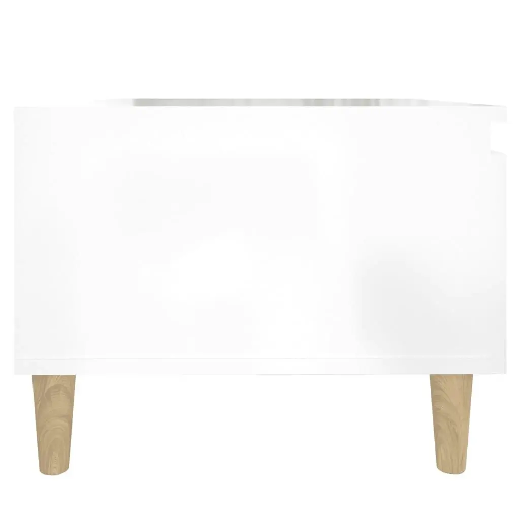 Side Tables 2 pcs High Gloss White 50x46x35 cm Engineered Wood 819505