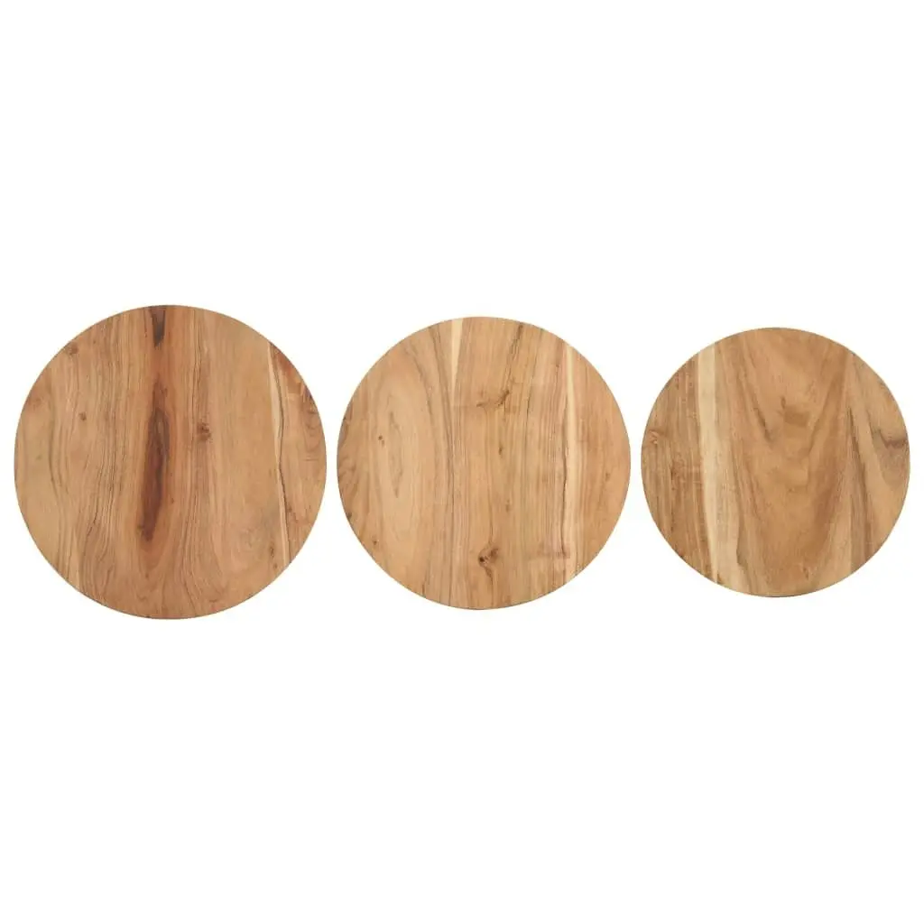 Side Tables 3 pcs Solid Acacia Wood 320687