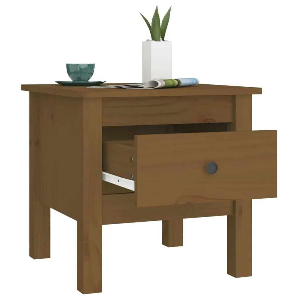 Side Tables 2 pcs Honey Brown 40x40x39 cm Solid Wood Pine 813791