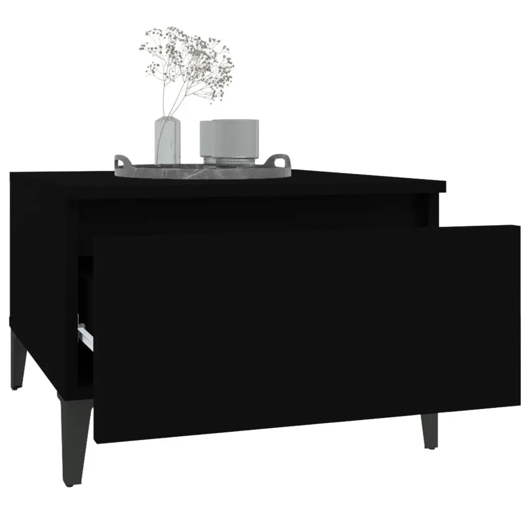 Side Table Black 50x46x35 cm Engineered Wood 819518