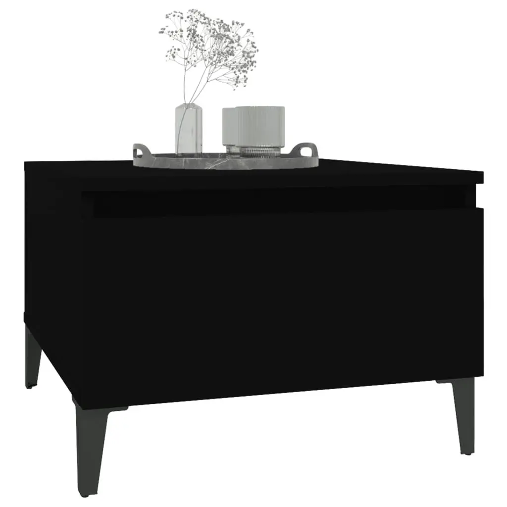 Side Table Black 50x46x35 cm Engineered Wood 819518