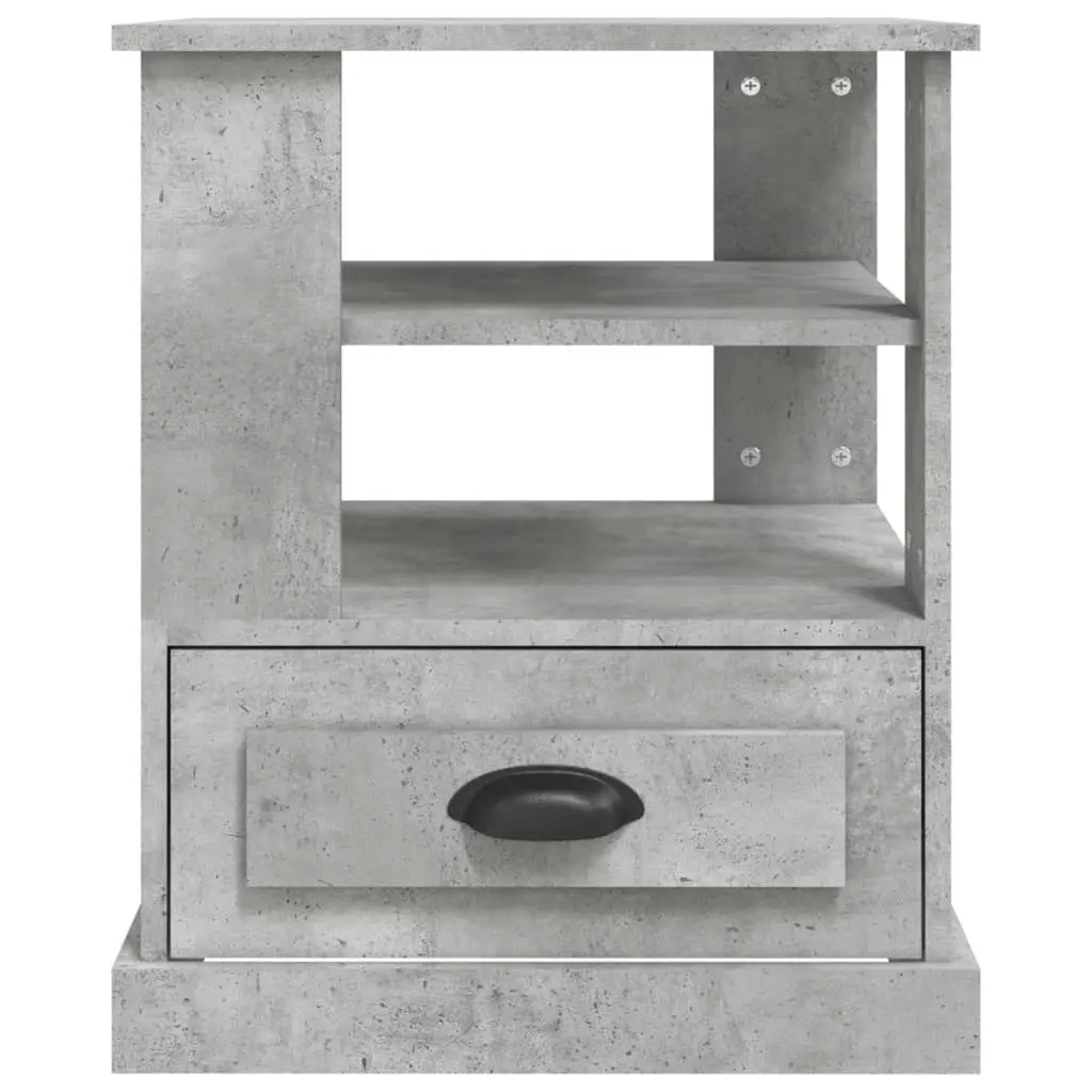 Side Table Concrete Grey 50x50x60 cm Engineered Wood 816412