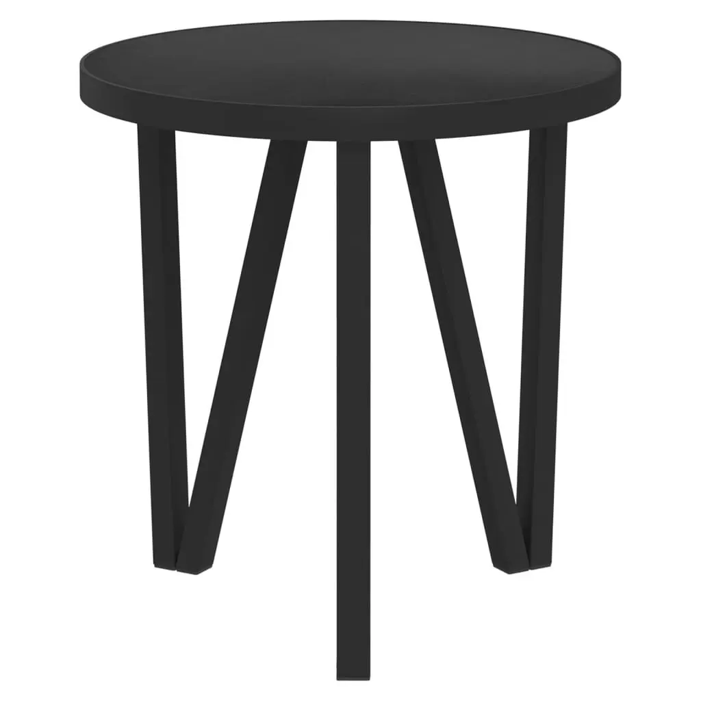 Tea Table Black Ã˜35 cm MDF 331667