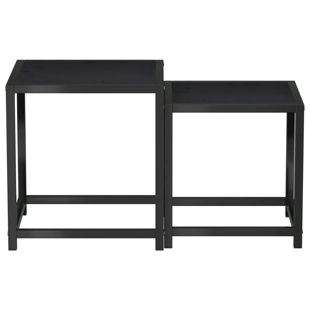 Tea Tables 2 pcs MDF Black 331658