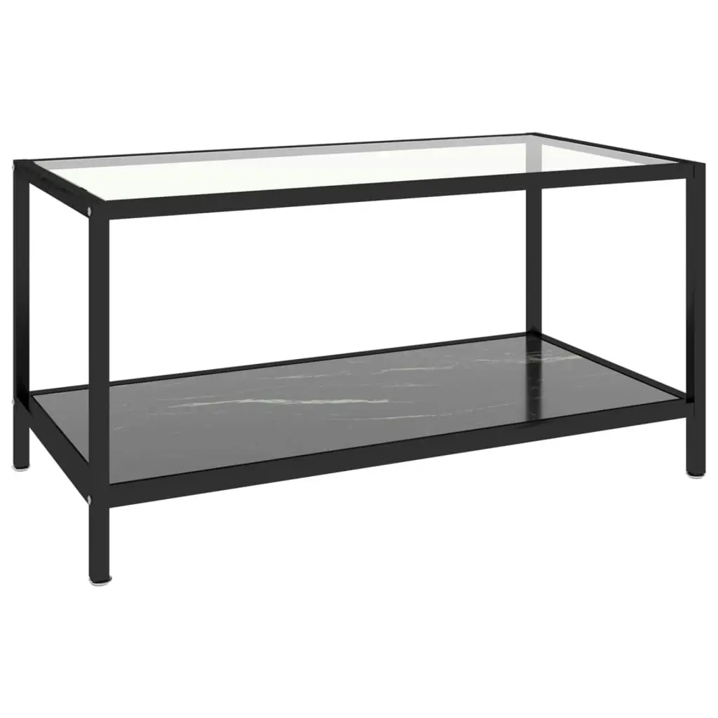 Tea Tables 2 pcs Tempered Glass Black 331615