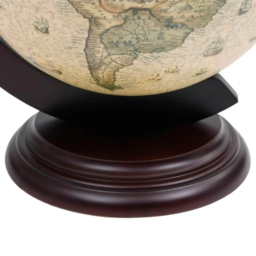 Tabletop Globe Bar Wine Stand Eucalyptus Wood Green 320909