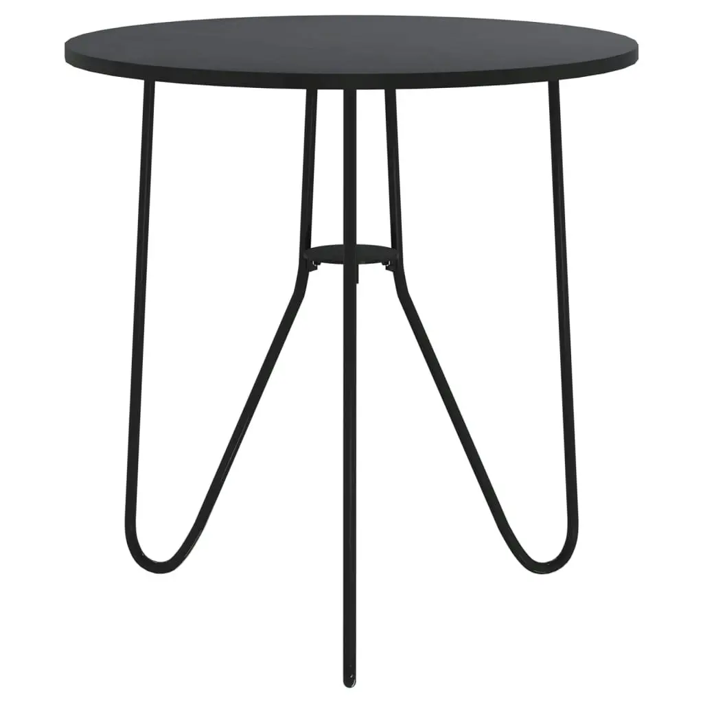 Tea Table Black 48 cm MDF and Iron 331671