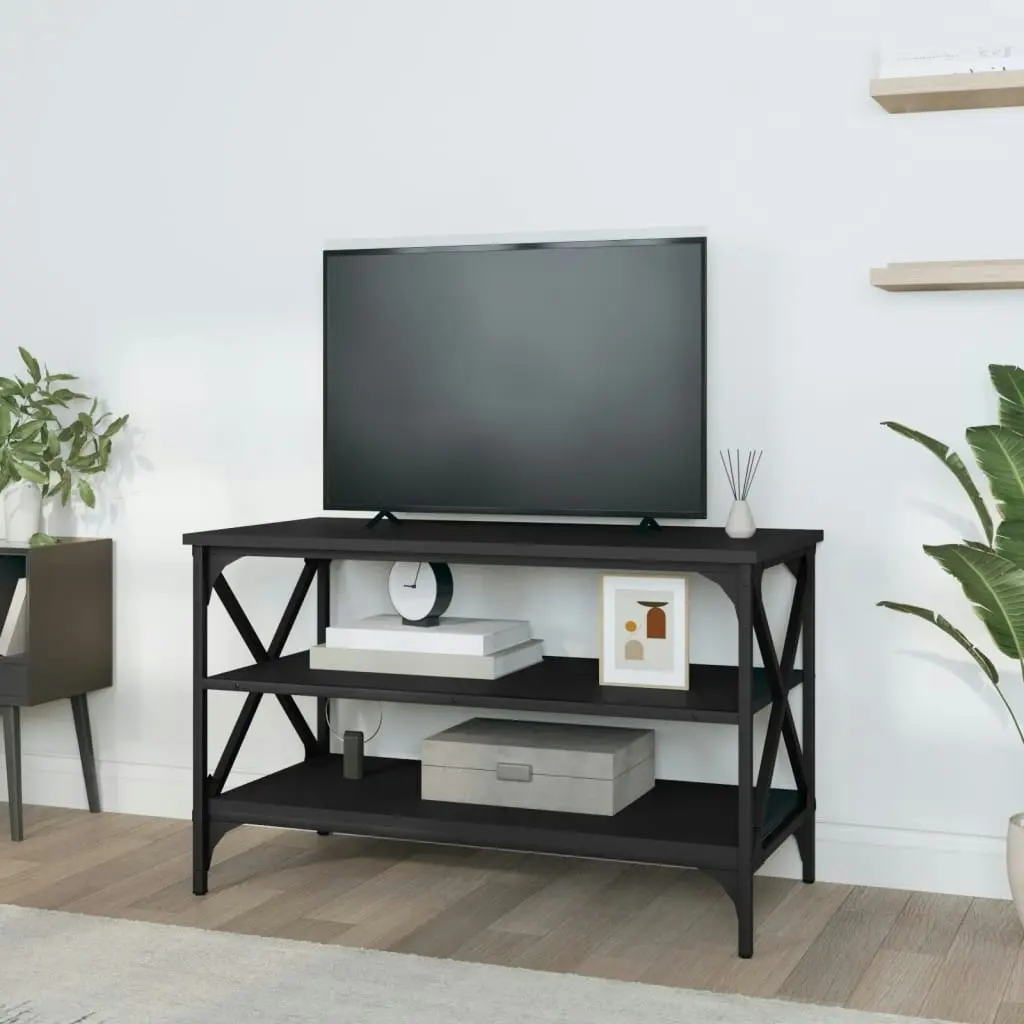 TV Cabinet Black 80x40x50 cm Engineered Wood 825787